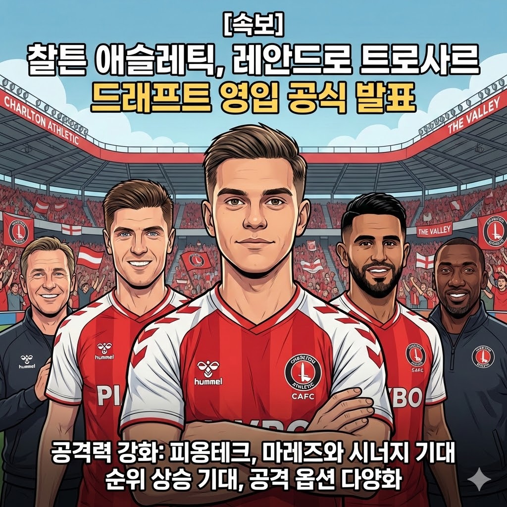 찰튼, `트로사르` 드래프트 영입! 강등권 탈출 희망?